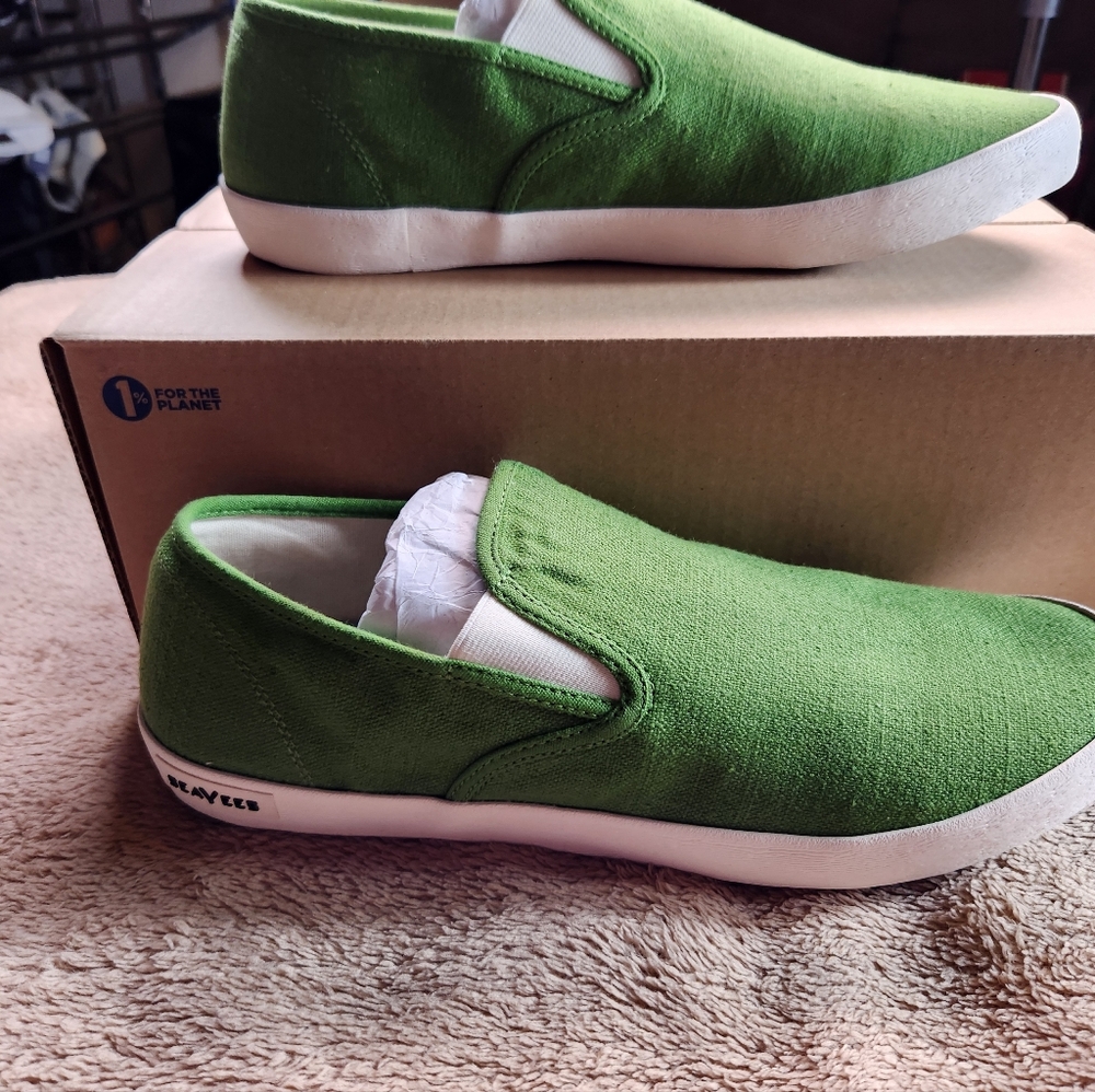 Seavees New With Box Baja Classoc Cotton Catus Canvas Slip On. S 13